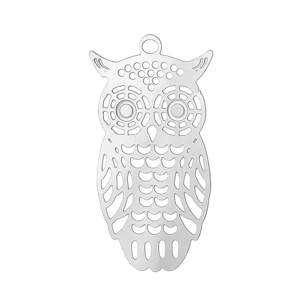 

DoreenBeads Stainless Steel Charm Pendants Owl Silver Tone Enamel 28mm(1 1/8") x 15mm( 5/8"), 3 Pieces 2017 new