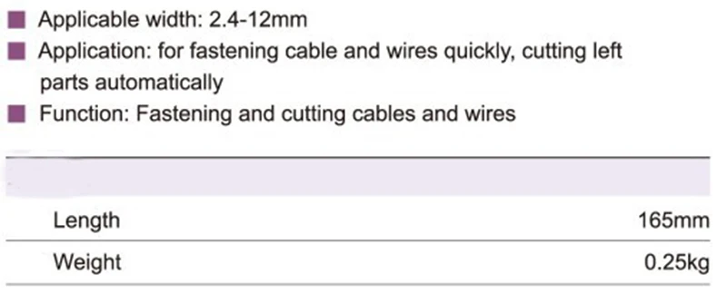 TL-2081 крепежный и режущий инструмент и провода специально для кабельной стяжки пистолет для нейлоновой кабельные стяжки Ширина: 2,4-12 мм