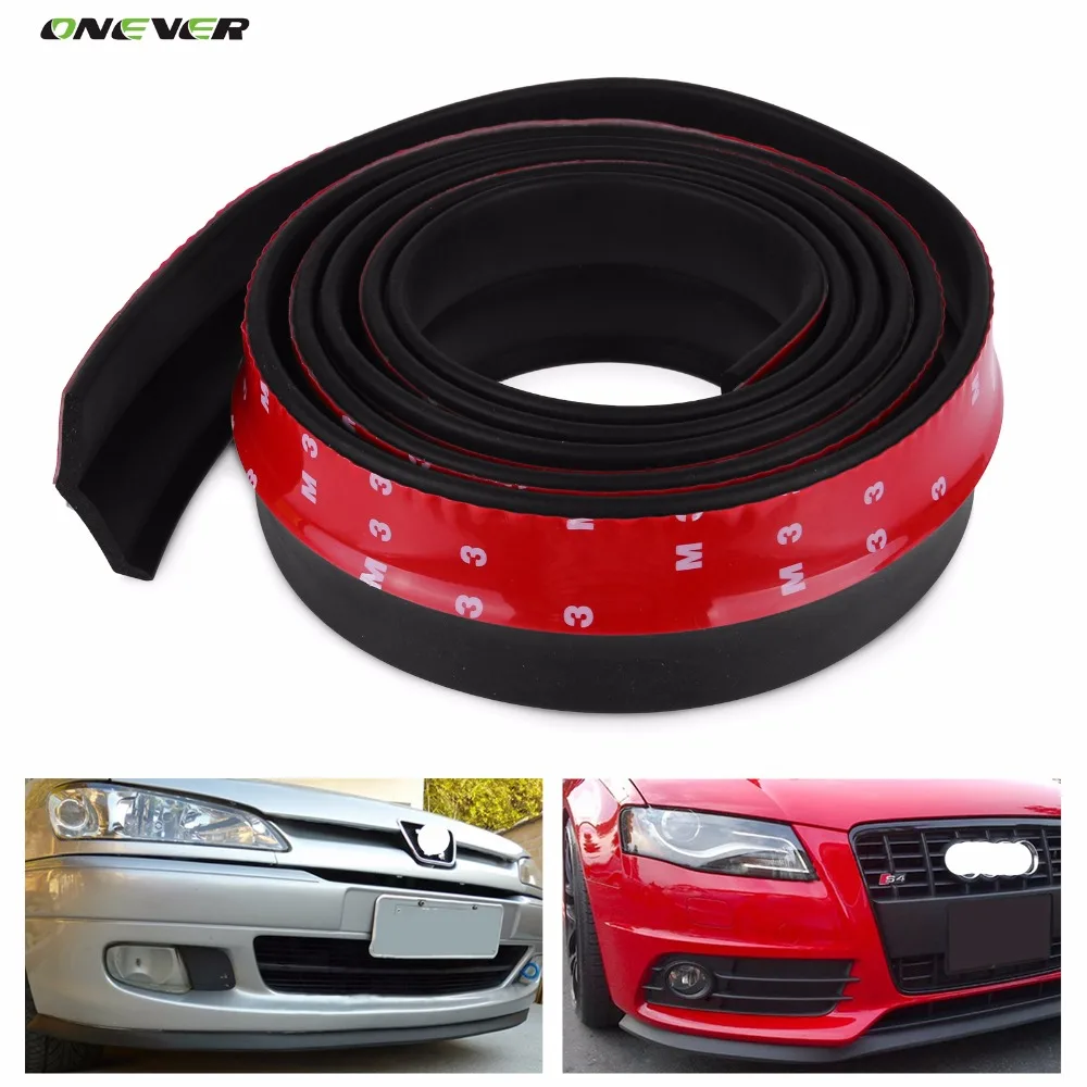 2.5M Front Bumper Rubber Protector Lip Splitter Body Spoiler Universal