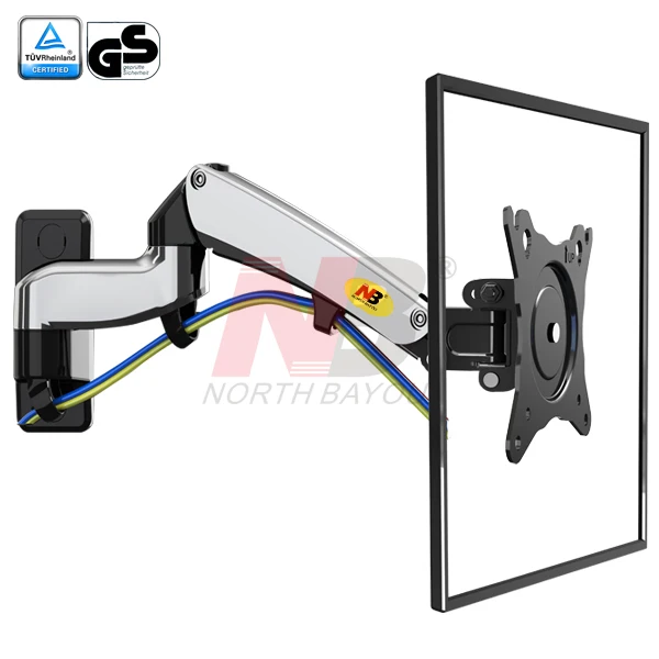 Preise NB F300 Gas Frühling 360 Grad 30 40 inch TV Wand Halterung LCD Monitor Halter Aluminium Spiegel Polnischen Arm laden 5 10kgs