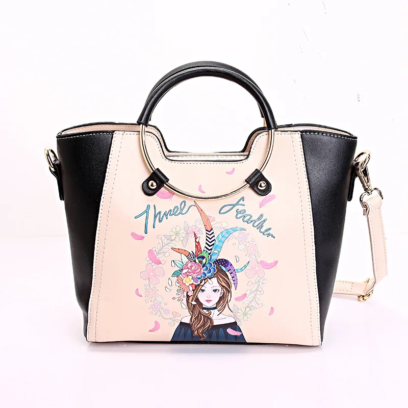 

Cartoon Women bag Printing PU Leather Mini Female Crossbody Shoulder Bags Girls Messenger Bag Woman Handbag girl Tote Bag