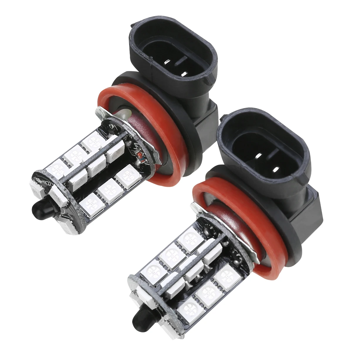 Mayitr 2pcs H11/H9/H8 5050 27SMD LED Fog Light 12V 27W 800LM RGB Driving Lamp Bulb+Remote FOR Car Lighting
