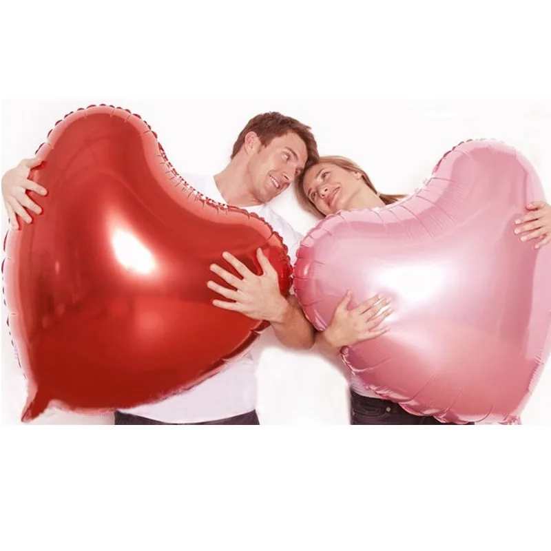 Globos de aluminio con forma de corazón rojo para decoración de bodas, globos  gigantes de helio, suministros para bodas, ideal para el Día de San  Valentín - AliExpress Hogar y jardín