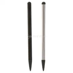 2 шт. емкостный сенсорный экран Стилус ручки для планшета/ipad черный + серебро