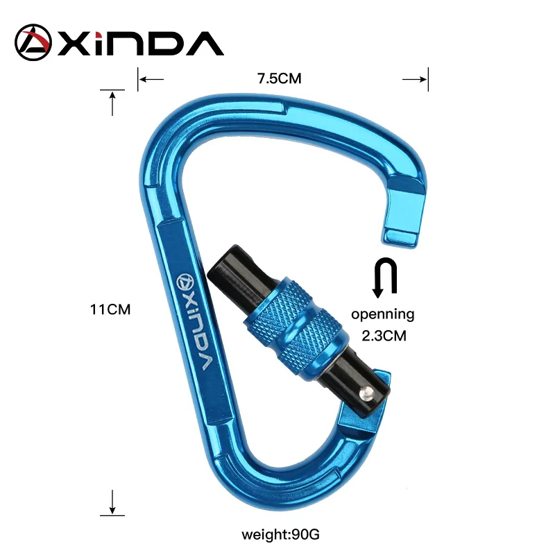 XINDA Открытый скалолазание 25KN соединитель безопасности замок грушевидные