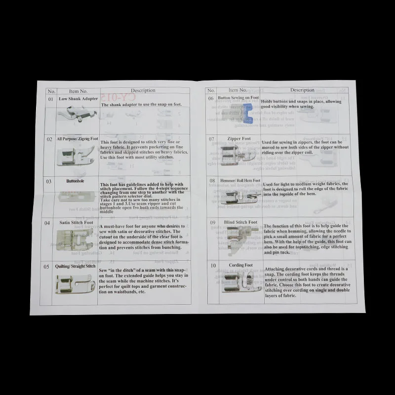 CY-15 швейная машина прижимная лапка Набор 15 в 1 швейная машина прижимная лапка