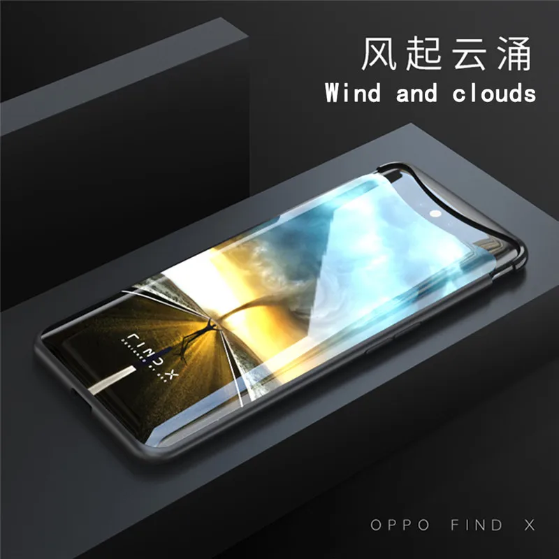 Найти X чехлы чехол для OPPO Найти X чехол для телефона 360 бампер полное заднее покрытие роскошный чехол Ультратонкий чехол для OPPO FindX корпус - Цвет: Wind and cloud