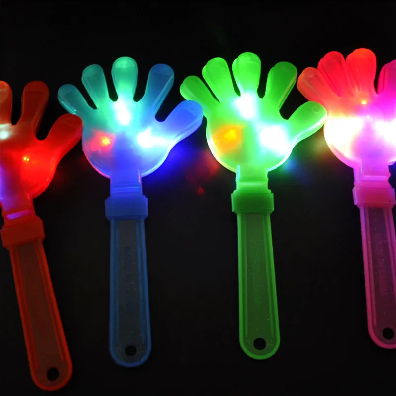Светодиодный свет рука для хлопков светящиеся стрелки ладони флуоресцентный хлопок флэш-памяти хлопок светящиеся игрушечные лошадки аплодисментов реквизит
