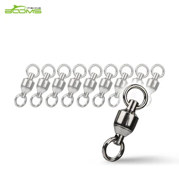 

Booms Fishing BB2 Ball Bearing Rolling Swivel With Double Welded Rings Copper Alloy Connector Fishing Tackle Box Accessories