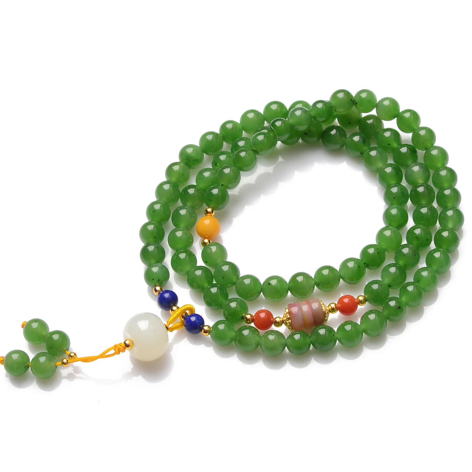 

Handmade Authentic Green Crystal Beads Bracelets 6mm