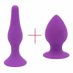 Fyema 2 шт./компл. силиконовая Анальная пробка Секс-игрушки для Для женщин Для мужчин гей присоски анальный фаллоимитатор секс-магазин