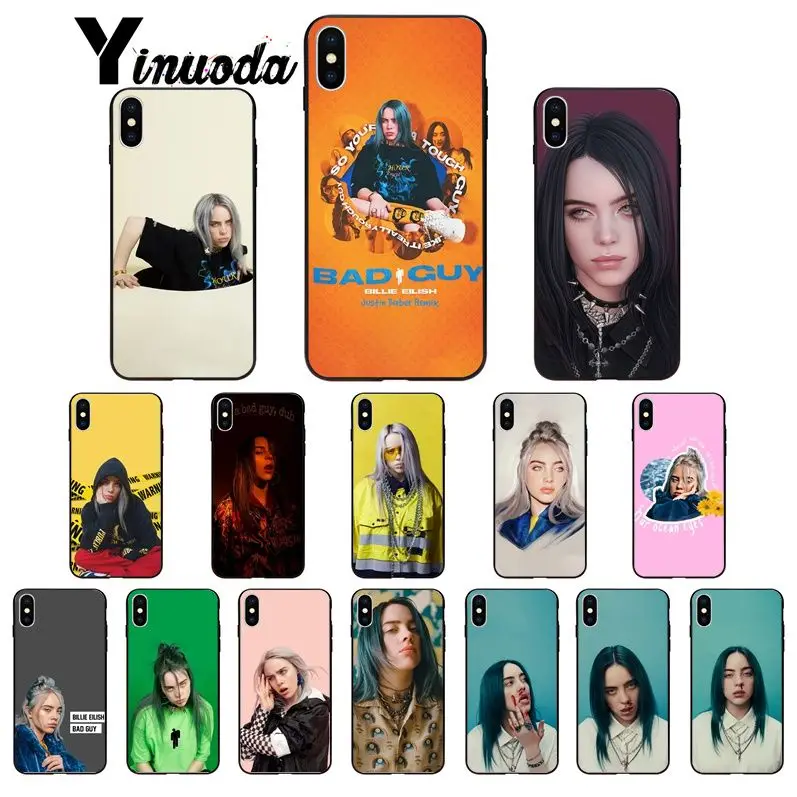 Yinuoda bad guy billie eilish красочные милые аксессуары для телефонов Чехол iPhone 5 5Sx 6 7plus 8 8Plus X