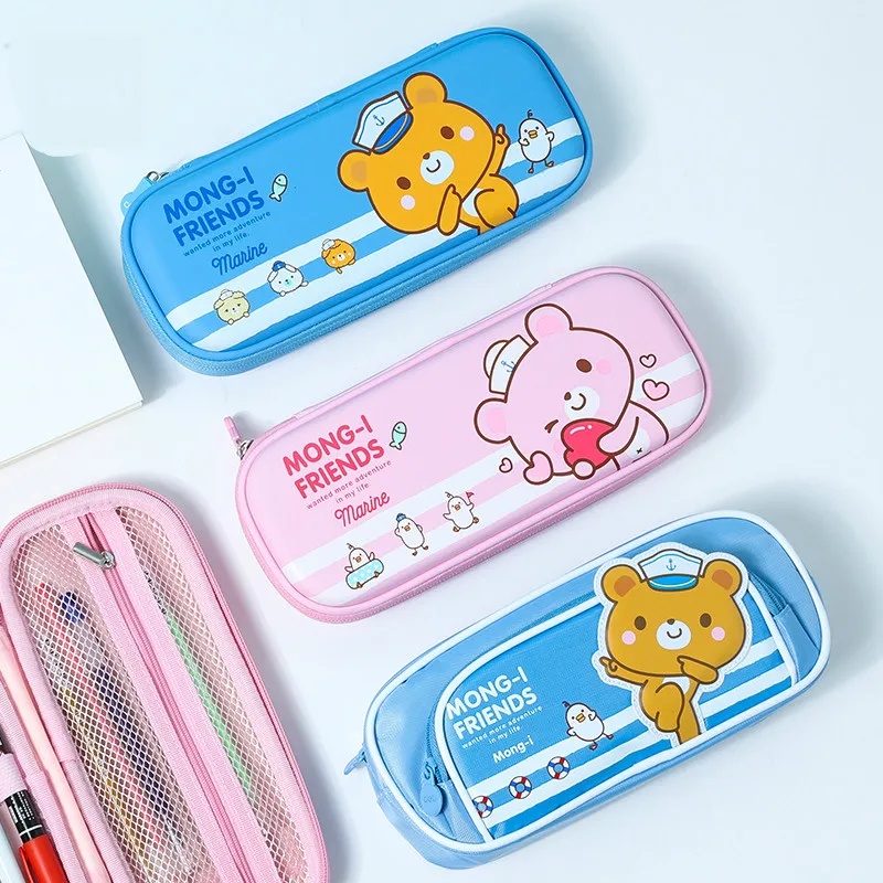 

Pencil Bag Student Stationery Case Zipper Cute Large Capacity Portable Multi-function Storage Organizer Estojo Escolar Papelaria