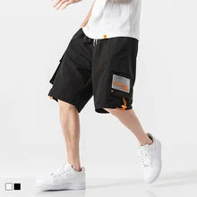 Новинка года; сезон весна-лето; корейский стиль; мужские удобные эластичные шорты высокого качества; Простые хлопковые Свободные повседневные шорты