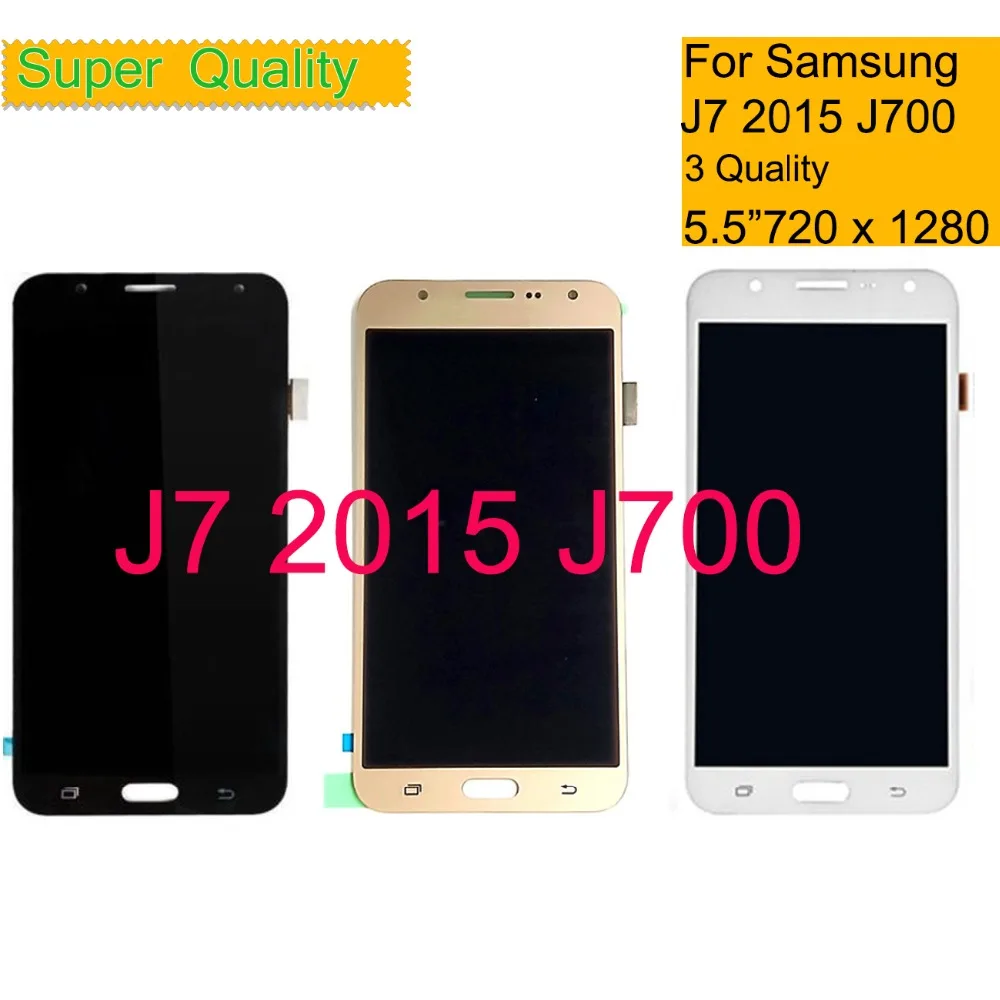 TFT OLED AMOLED для SAMSUNG GALAXY J7 2015 J700 J700F J700H ЖК дисплей сенсорный экран дигитайзер панель