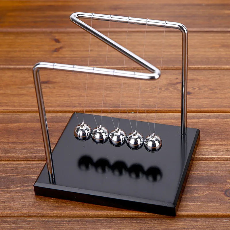 Buy Desk Toys wood base Newton's Cradle Steel Balance