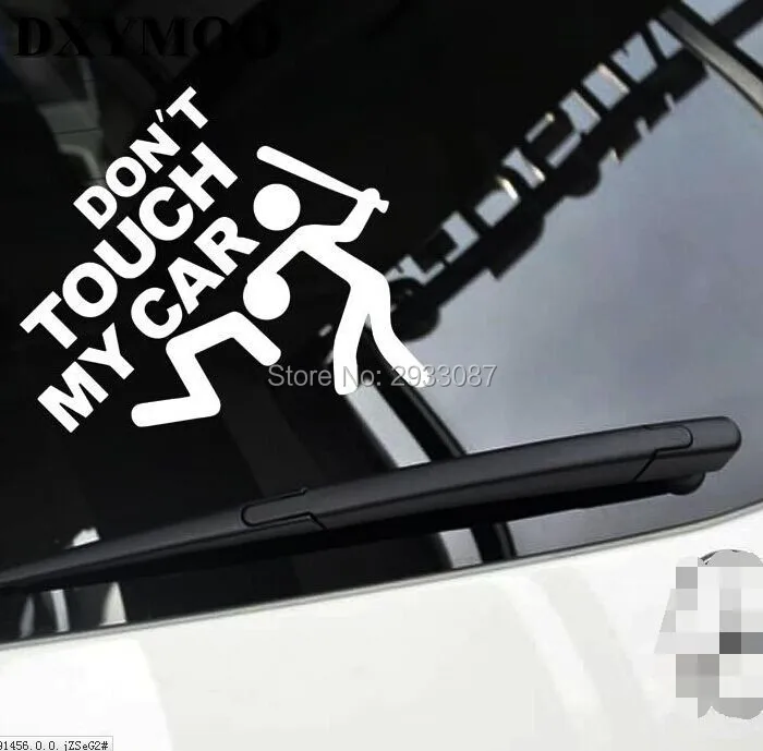 

14x12cm Car Styling Funny DONT TOUCH MY CAR Warning Car Sticker And Decals Vinyl Tape Auto Window Tail Door Stickers