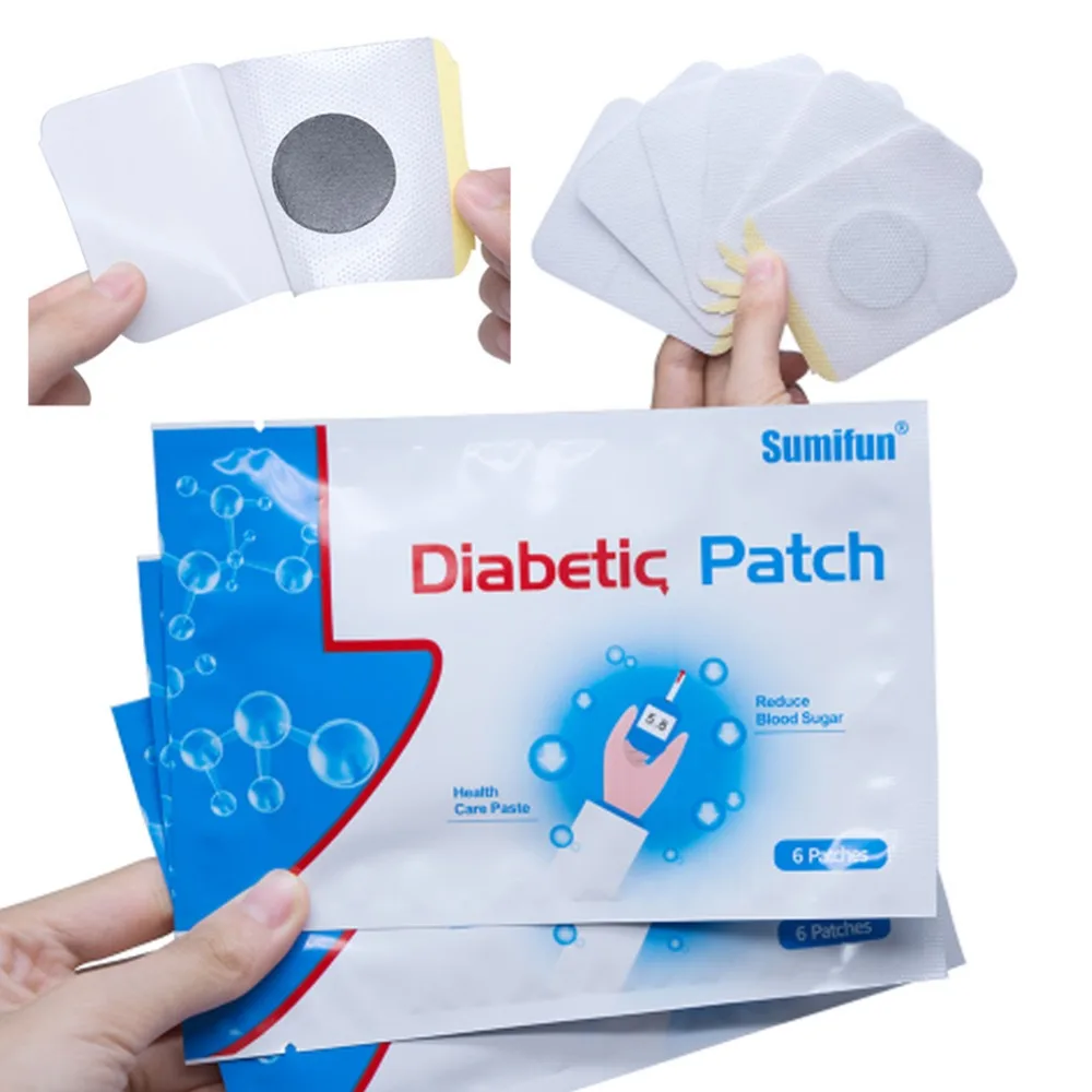 Sumifun 6 шт./пакет диабет пластырь китайские травяные Лечение диабета ниже для измерения уровня глюкозы в крови лечение диабетической патч#272746