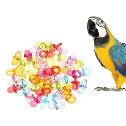 50 шт попугай птица соска для жевания и кусания игрушки Акриловые Красочные DIY аксессуары