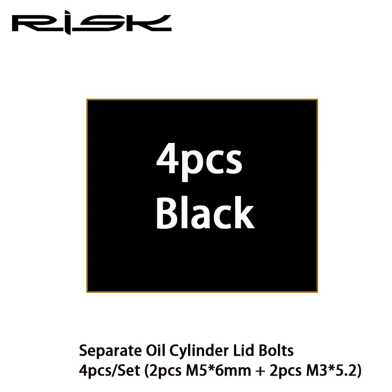 4pcs Black Риск всего/отдельные масляные цилиндрические болты для крышки на велосипед Shimano тормозной рычаг титановый диск фиксированный винт велосипедный Гидравлический Тормозной болт - Цвет: 4pcs Black
