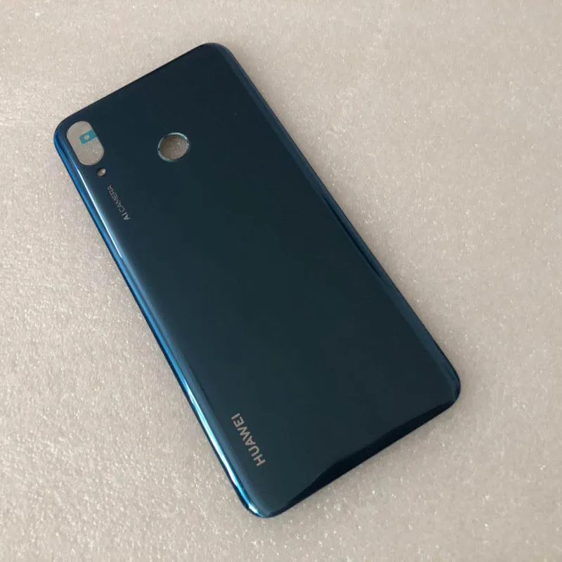 Чехол для huawei Y9 /Enjoy 9 plus, задняя крышка для батареи, чехол с боковой кнопкой питания, стеклянная линза для камеры, задний корпус - Цвет: BLUE for enjoy 9P