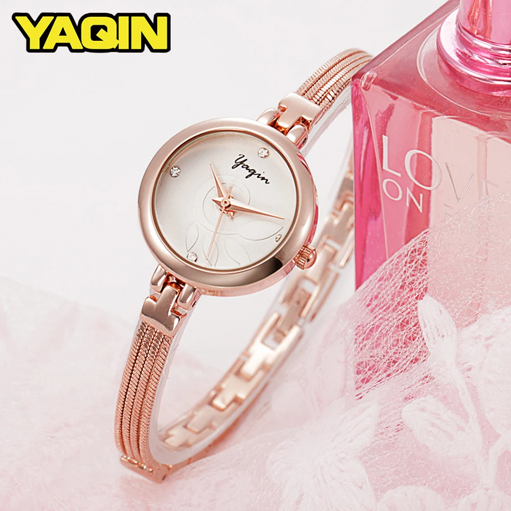 

YAQIN Luxury Women's Mesh Gold Quartz Watches Stainless Steel Ladies Watch Women Fashion Simple Bracelet Watch relogio feminino