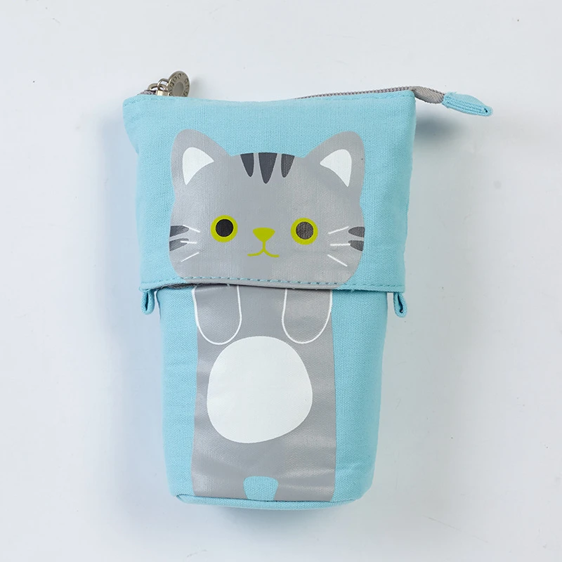 Милый пенал на молнии Kawaii Cat для мальчиков и девочек школьные принадлежности