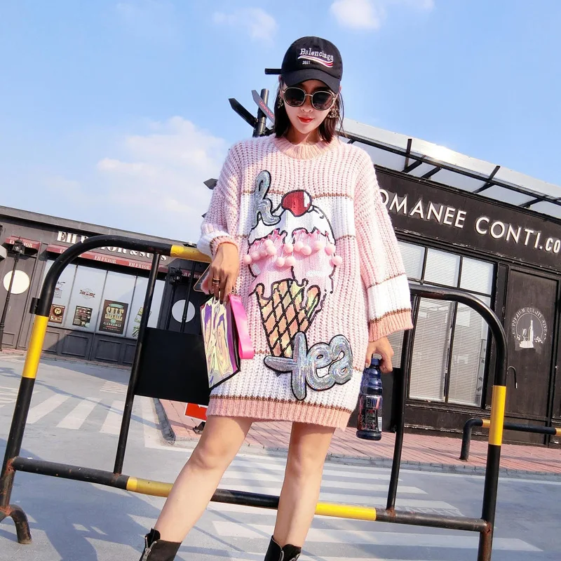 plus size cream sweater dress