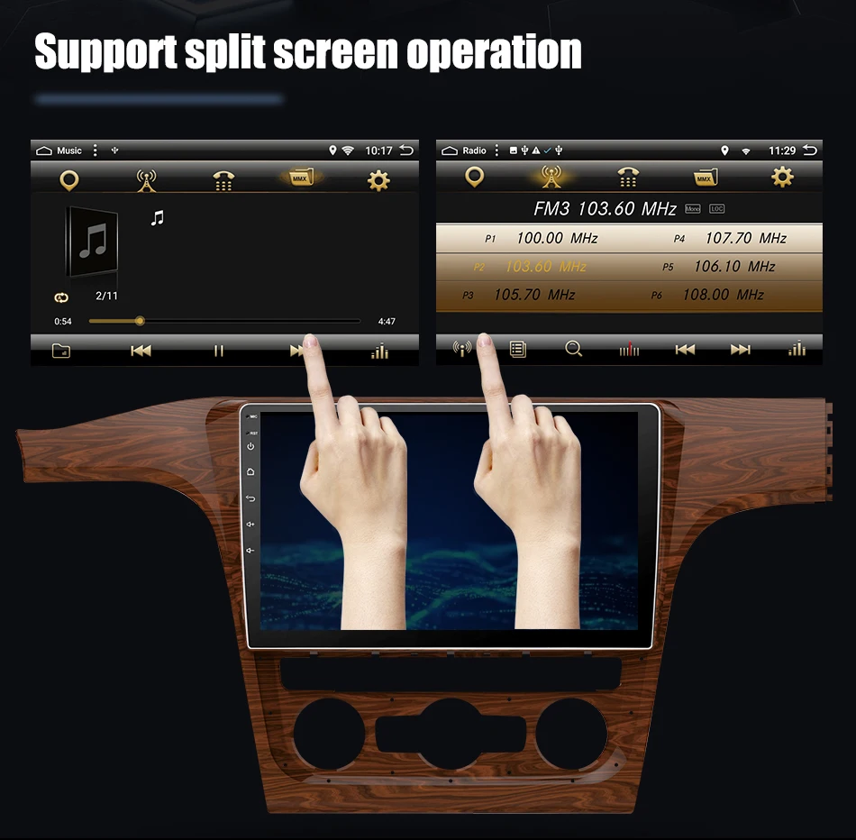 Perfect Eunavi Android 8.1 Octa-core 10.1 inch Car Radio HeadUnit GPS Navi Player for  VW Volkswagen Touran 2016 With SWC WIFI 2G+32G 19