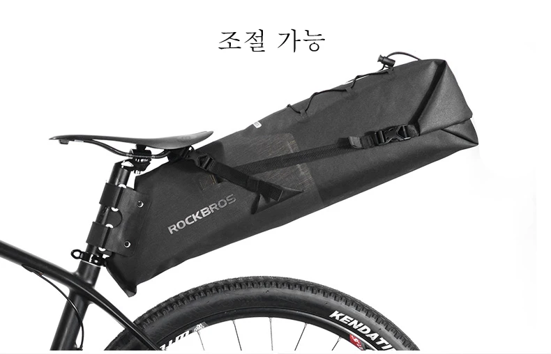 Cheap ROCKBROS Bike Bicycle Saddle Bag Waterproof Large Capacity Reflective Foldable Cycling Tail Rear Bag Road Bike MTB Trunk Pannier 12