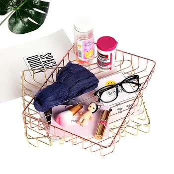 

Metal Stainless Steel Desktop Debris Storage Baskets Living Room Fruit Snacks Golden Storage Basket Kitchen Vegetable Drain Tool