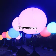 Рекламные надувные стенд светящийся воздушный шар с штатив из нержавеющей стали/светодиодный освещение надувной воздушный шар на треноге информационная стойка