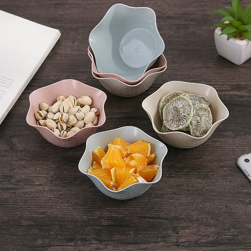 

1PCS Salad Plates Tableware Plastic Hhousehold Soup Bowl Rice Bowl Fruit Bowl