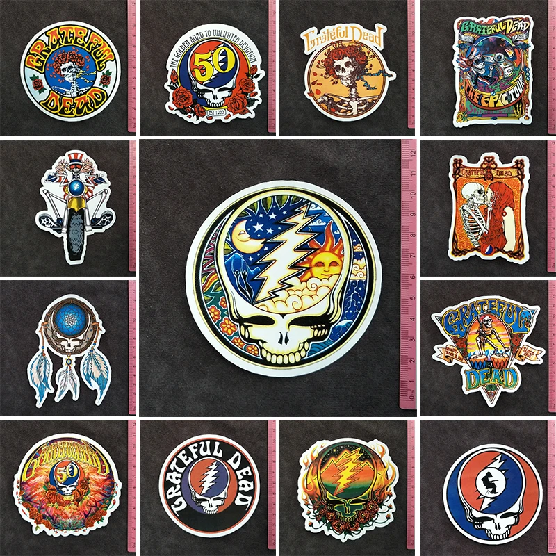 

The Grateful Dead series PVC Stickers Travel Suitcase Wall Pencil Box Bike Phone Sliding Plate Graffiti Styling Buy 3 free 1
