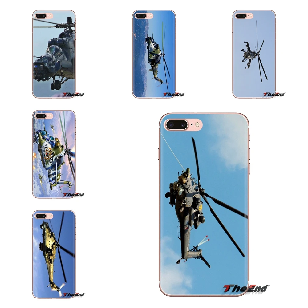 

Transparent Soft Covers For iPod Touch Apple iPhone 4 4S 5 5S SE 5C 6 6S 7 8 X XR XS Plus MAX Mil Mi 24 Hind Helicopter Military