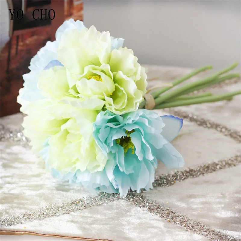 Йо Чо Свадебный букет невесты букет цветов искусственный шелк розмарин цветок композиция DIY домашние вечерние украшения для офиса