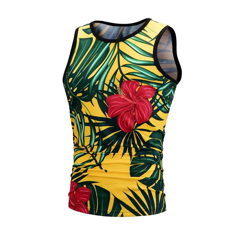 Топ на бретелях с принтом 3D летние мужские жилеты без рукавов Гавайская спортивная одежда гавайская рубашка майки Camisa пляжные жилеты EUR - Цвет: SMTC10030