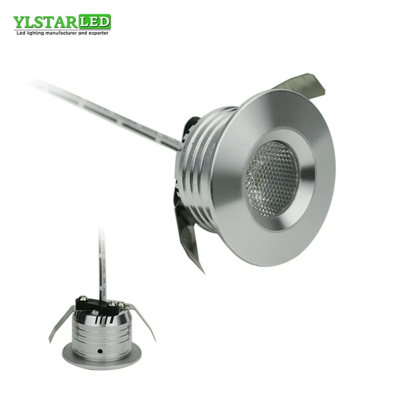 

YLSTAR Free shipping DC3.5V DC12-24V DC85-265V 3W Mini Led Spotlight 35mm LED Recessed Ceiling Downlight for Living Room Cabinet