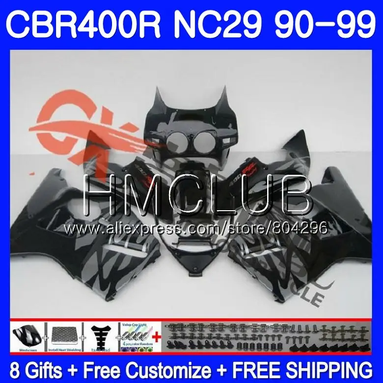 

NC29 For HONDA Silvery flames CBR 400RR 400 RR CBR400RR 94 95 96 97 98 99 90HM10 CBR400 RR 1994 1995 1996 1997 1998 1999 Fairing
