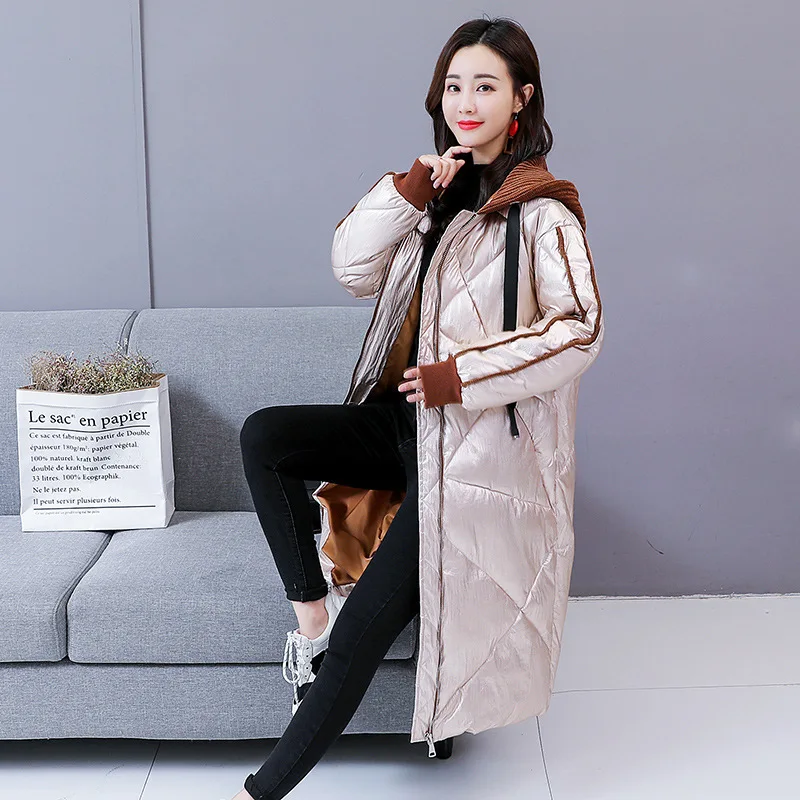 Mode golden Grande De Mince Décontracté D'hiver Femmes Black Épais Matelassé Parka Longue Veste Qh086 Taille Chaud 2019 Coréenne Femelle Feminina Coton Manteau wNvm0Oy8nP