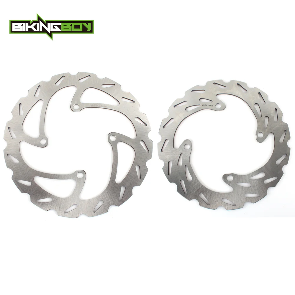 Front Wave Brake Rotor For Suzuki RM-Z250 & RM-Z450 - Stainless Steel, 250mm Solid Disc