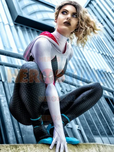 Gwen Stacy Человек-паук: костюм для косплея в стиле паука 3D принт спандекс зентай боди костюм на Хэллоуин для женщин
