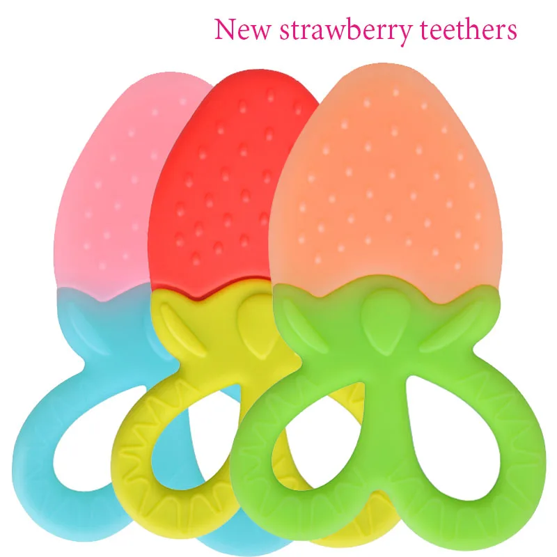 NEW Baby Teether Silicone Fruit Shape Baby Toys New Baby Dental Care Toothbrush Training Silicone Baby Teether Teething Toys 