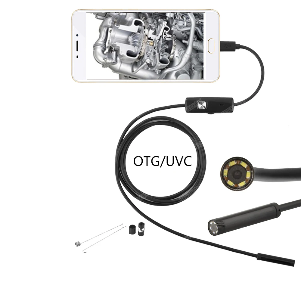 Эндоскоп с объективом 5 5/7 мм 480P кабель 1 м/1 м/2 м USB|Камеры видеонаблюдения| |