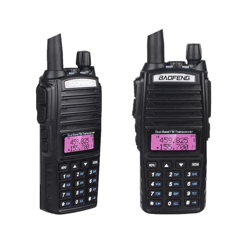 Tanie Prawdziwe 8W Baofeng UV 82 walkie talkie 10km uv 82hp dwukierunkowe Radio UV82 VHF UHF dwuzakresowy Transceiver polowanie przenośne CB Ham Radio