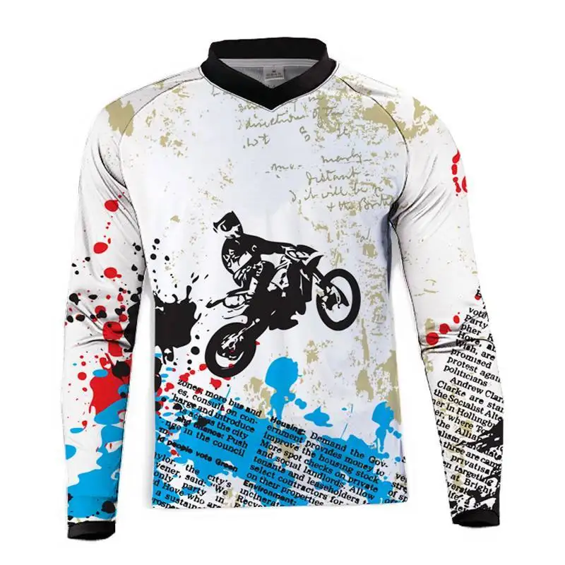 Мужские майки для горного велосипеда MTB, рубашки для внедорожников DH, мотоциклетные майки, спортивная одежда для мотокросса, одежда BMX - Цвет: N
