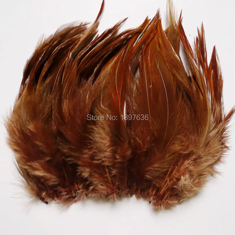 

50 Pcs Brown Rooster Plumas 4-6 Inch / 10-15 Cm Pheasant Tail Chicken Feathers For Craft Hat Mask Dreamcatcher Decoration Plumes