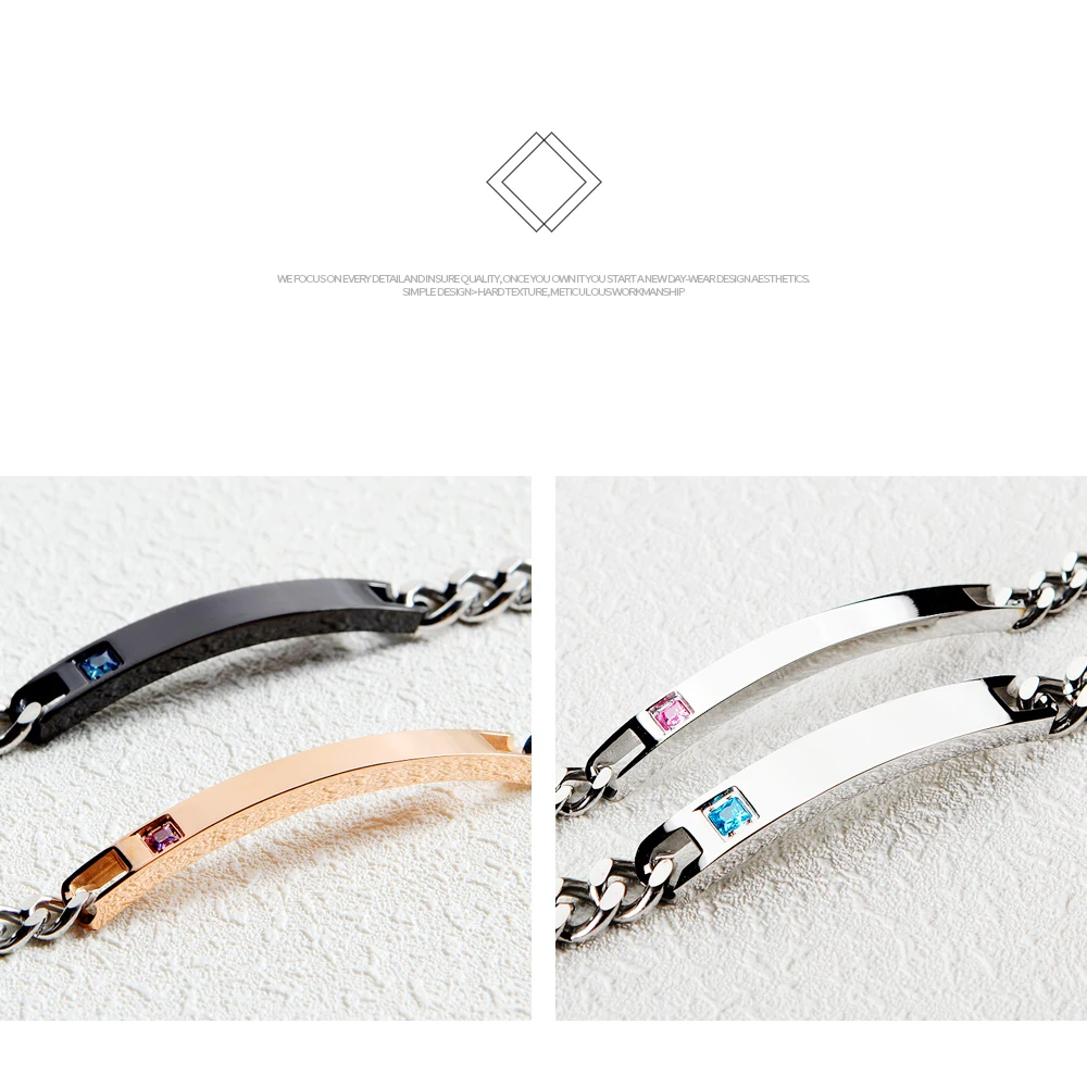 Fate Love Couple Bracelet Free Engraving Custimized Id Bracelets Cute Romantic Jewelry For Lovers Best Gift Dropship Gs6 7 Buy At The Price Of 3 56 In Aliexpress Com Imall Com
