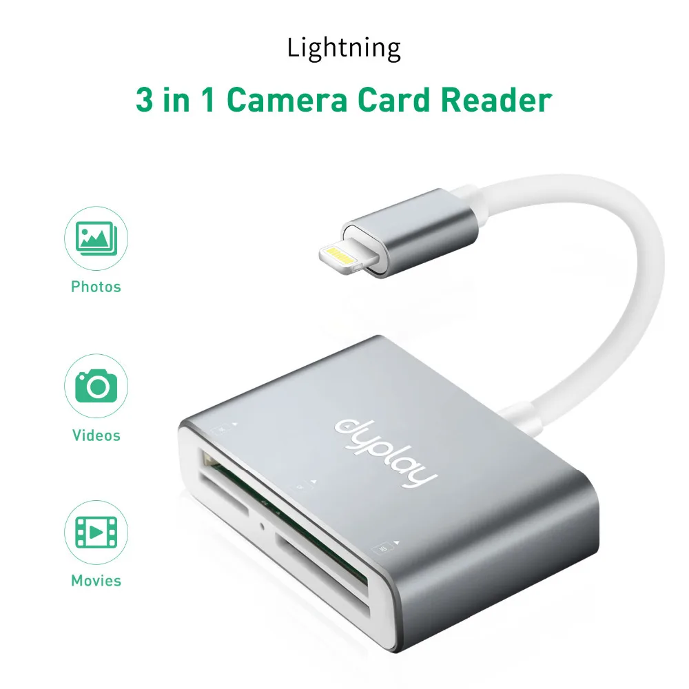 3 в 1 OTG Устройство для чтения карт памяти SD CF TF на Lightning адаптер порта передачи