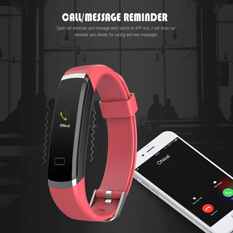 Wearpai GT101 Smart Wristband Color Screen smart bracelet women men sport Fitness Tracker heart rate monitor waterproof ip67